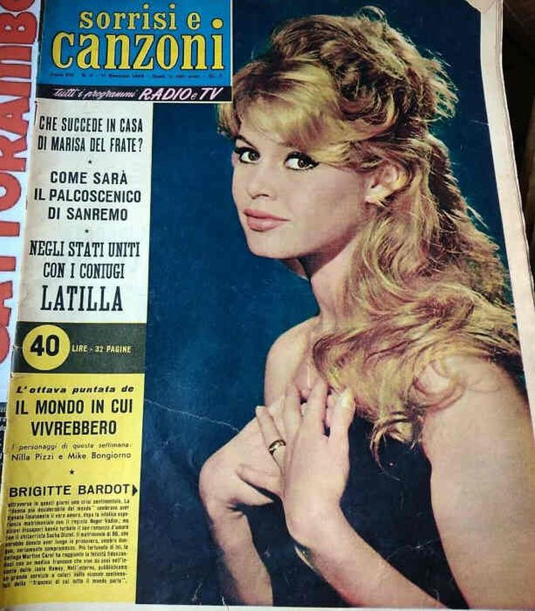 SORRISI E CANZONI TV magazine side cover Issue 2 11 January 1959