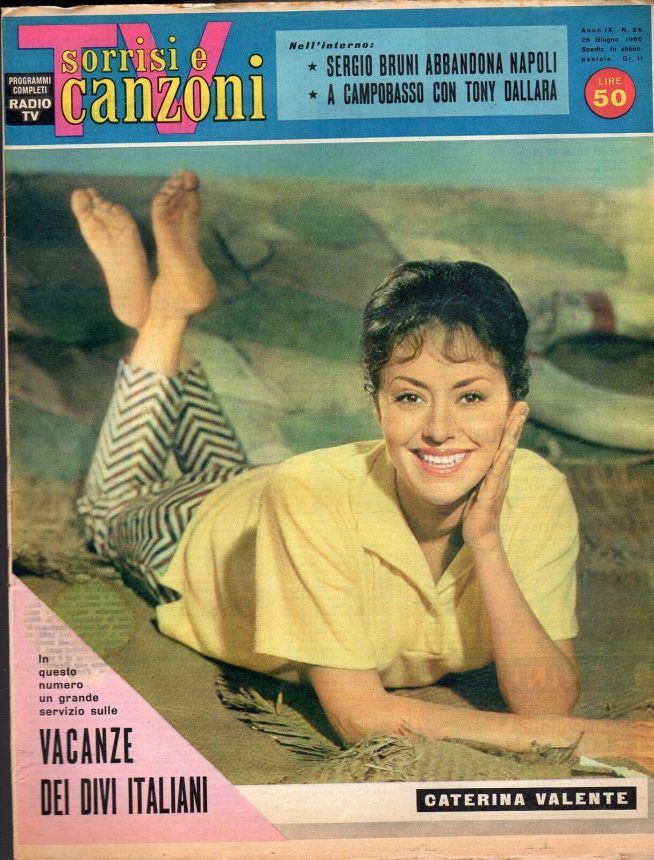 SORRISI E CANZONI TV magazine side cover Issue 26 26 June 1960