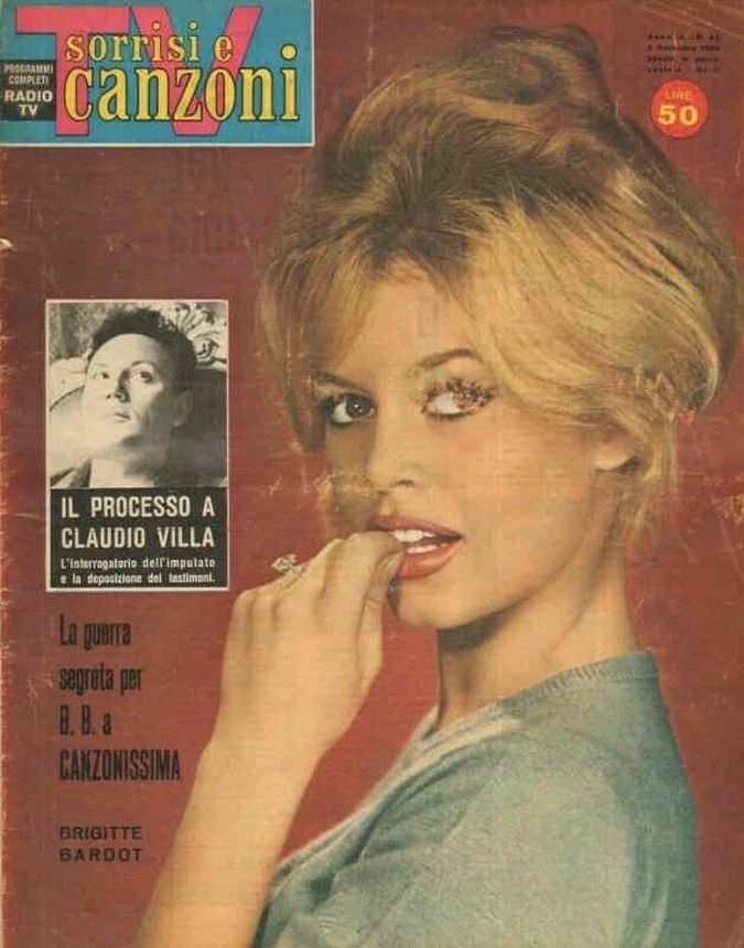 SORRISI E CANZONI TV magazine side cover Issue 45 6 November 1960