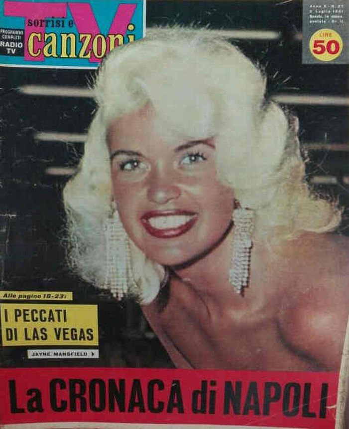 SORRISI E CANZONI TV magazine side cover Issue 27 2 July 1961