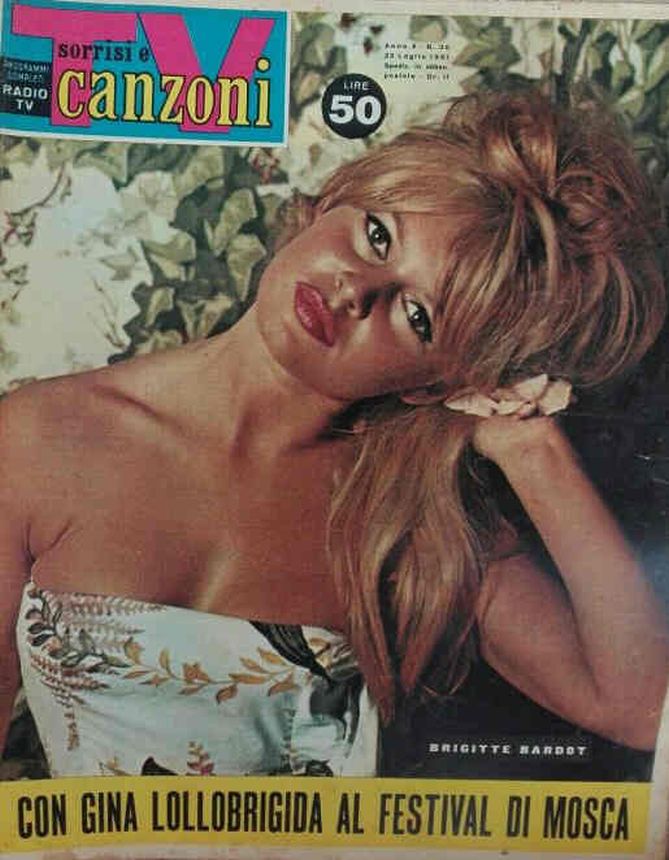 SORRISI E CANZONI TV magazine side cover Issue 30 23 July 1961