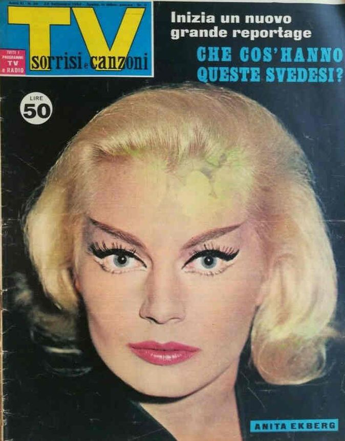SORRISI E CANZONI TV magazine side cover Issue 36 23 September 1962
