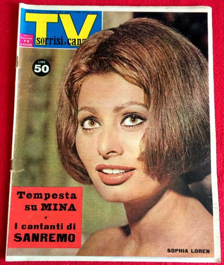 SORRISI E CANZONI TV magazine side cover Issue 3 20 January 1963