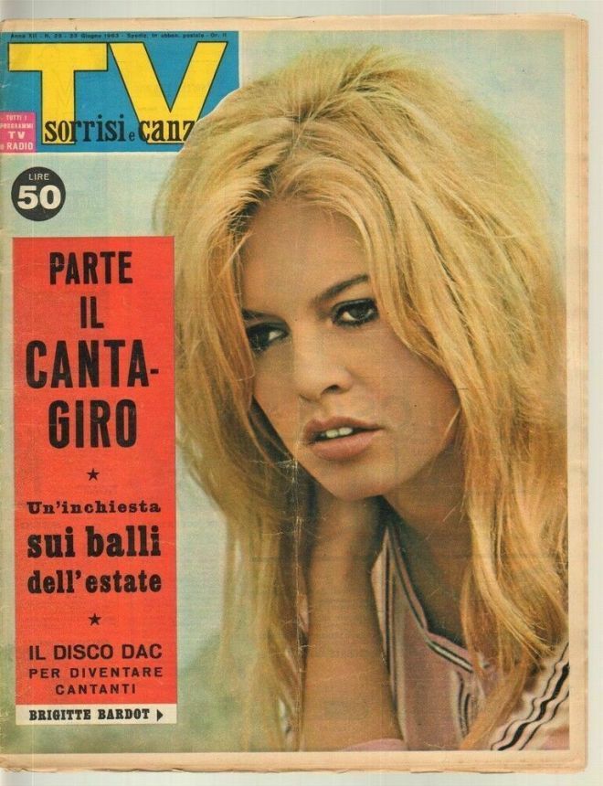 SORRISI E CANZONI TV magazine side cover Issue 25 23 June 1963