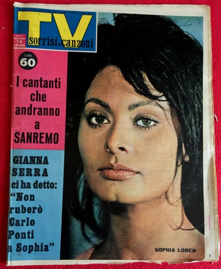 SORRISI E CANZONI TV magazine side cover Issue 45 10 November 1963