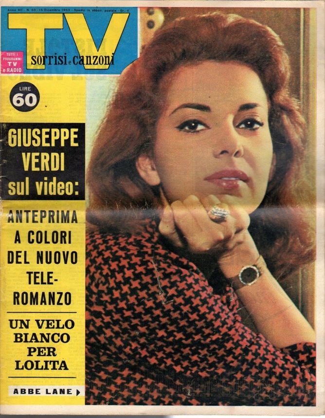SORRISI E CANZONI TV magazine side cover Issue 50 15 December 1963