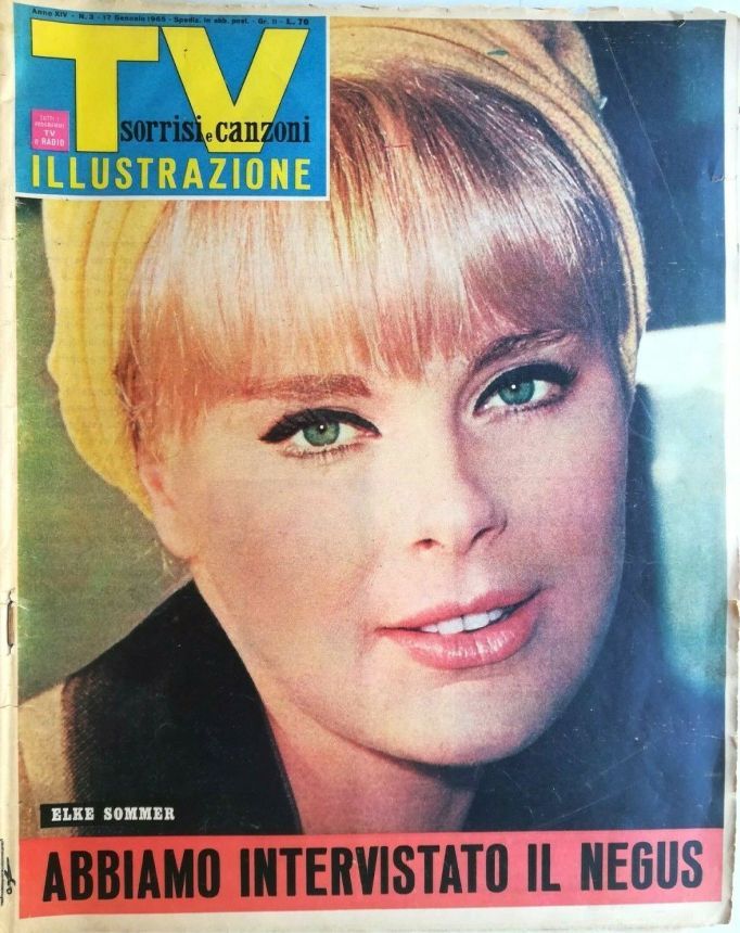 SORRISI E CANZONI TV magazine side cover Issue 3 17 January 1965