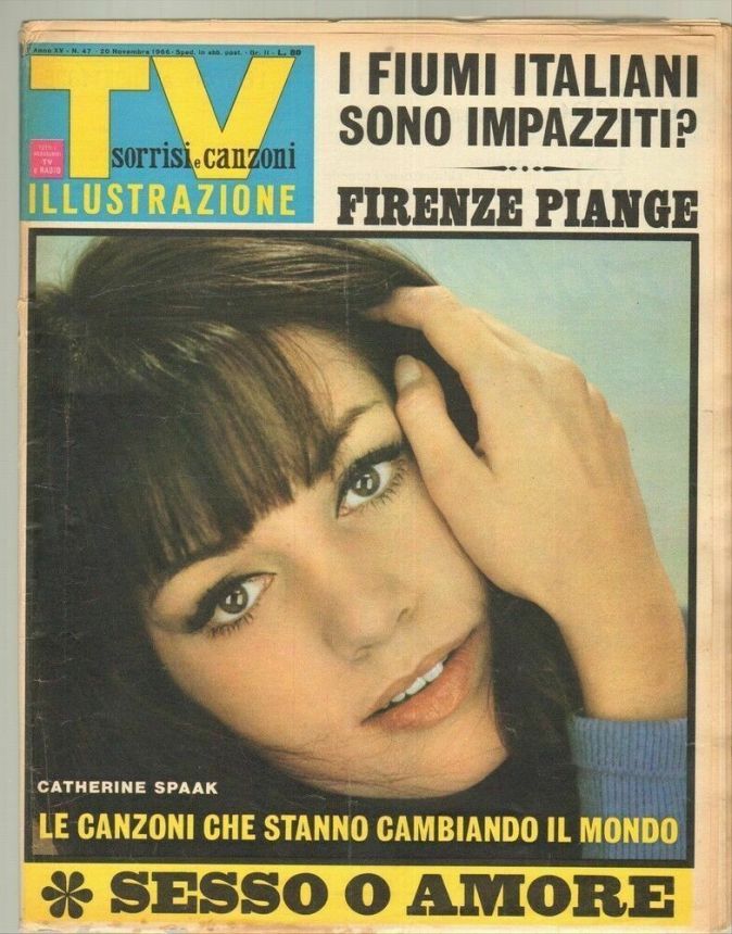 SORRISI E CANZONI TV magazine side cover Issue 47 20 November 1966