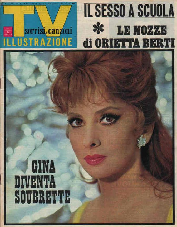 SORRISI E CANZONI TV magazine side cover Issue 12 19 March 1967