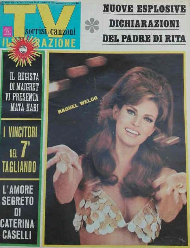 SORRISI E CANZONI TV magazine side cover Issue 28 9 July 1967