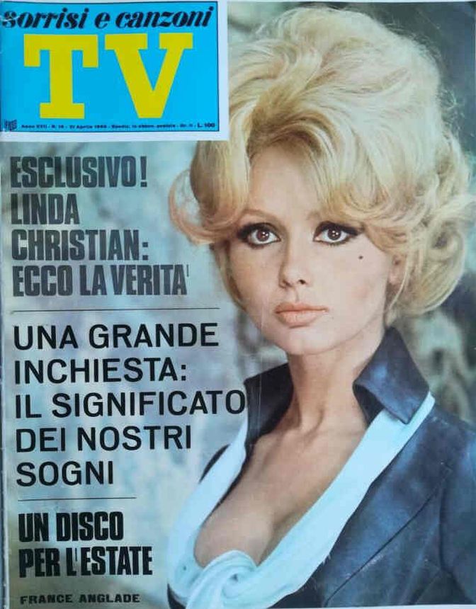 SORRISI E CANZONI TV magazine side cover Issue 16 21 April 1968