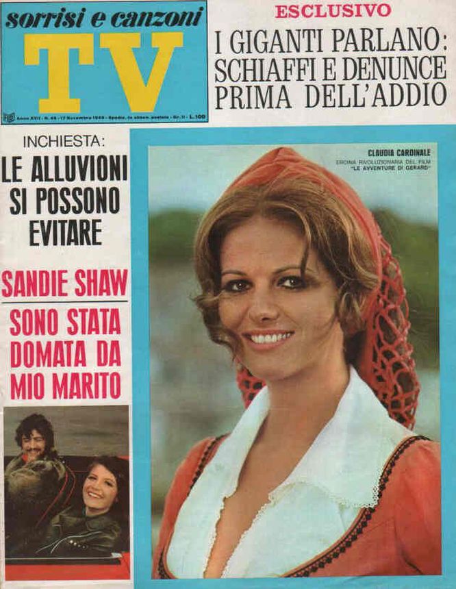 SORRISI E CANZONI TV magazine side cover Issue 46 17 November 1968