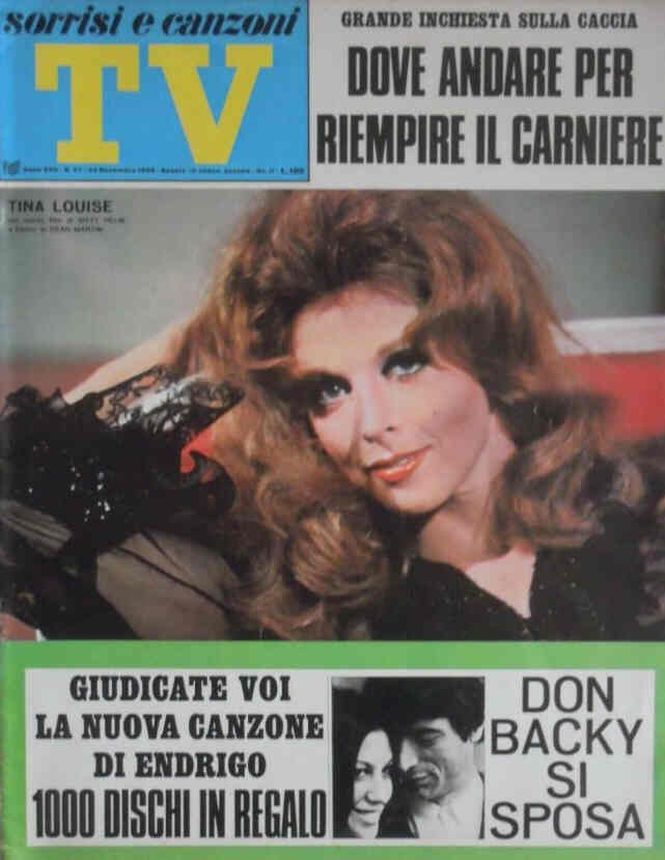 SORRISI E CANZONI TV magazine side cover Issue 47 24 November 1968