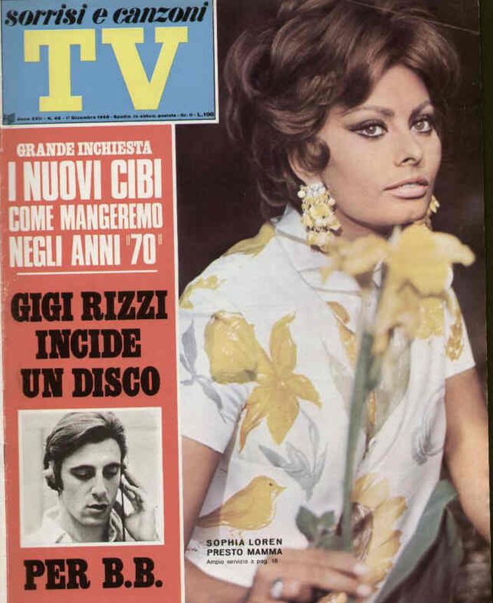 SORRISI E CANZONI TV magazine side cover Issue 48 1 December 1968