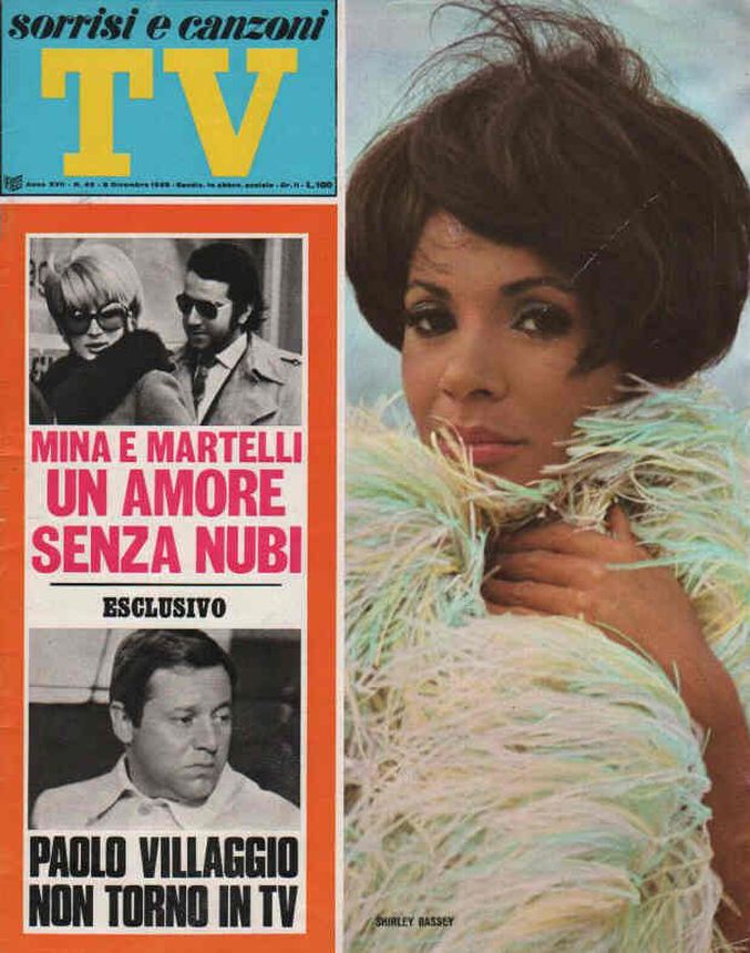SORRISI E CANZONI TV magazine side cover Issue 49 8 December 1968