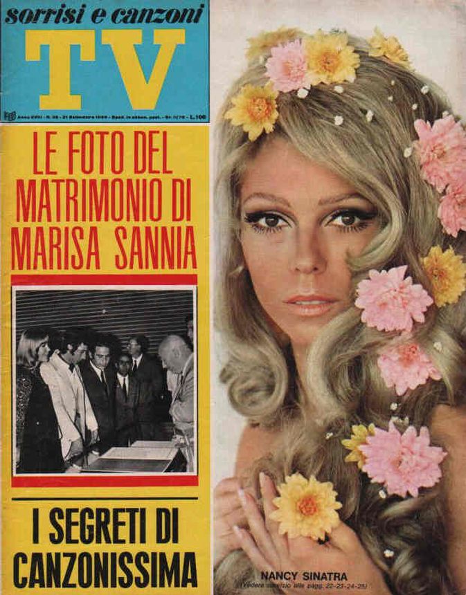 SORRISI E CANZONI TV magazine side cover Issue 38 21 September 1969