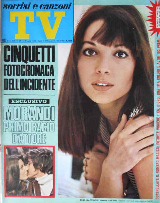 SORRISI E CANZONI TV magazine side cover Issue 20 17 May 1970