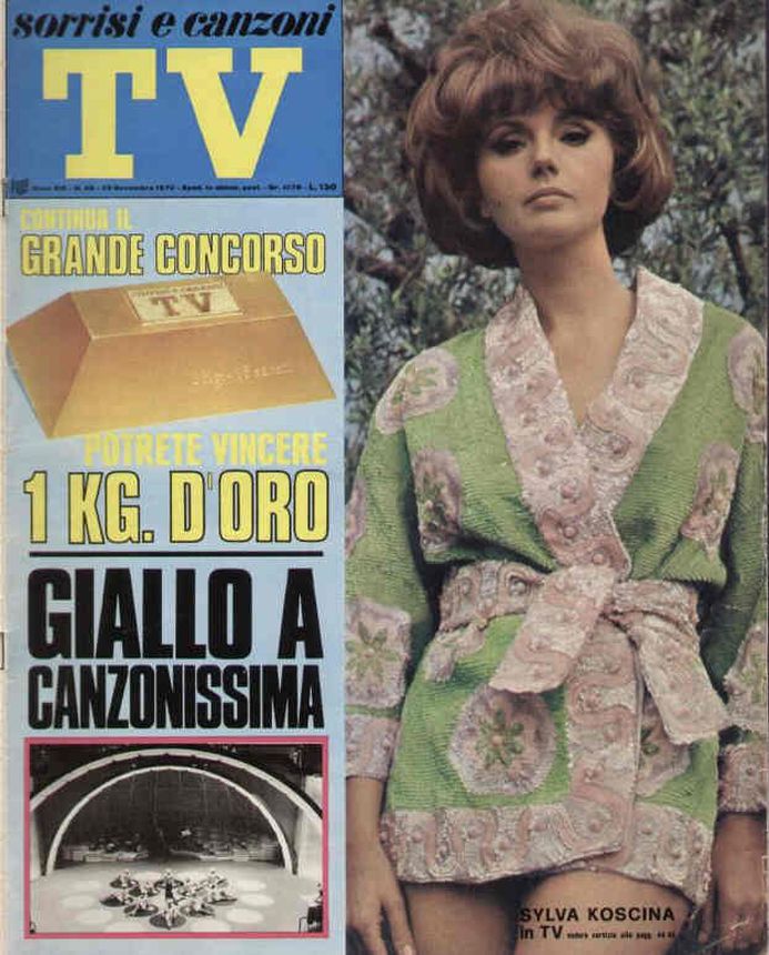 SORRISI E CANZONI TV magazine side cover Issue 48 29 November 1970