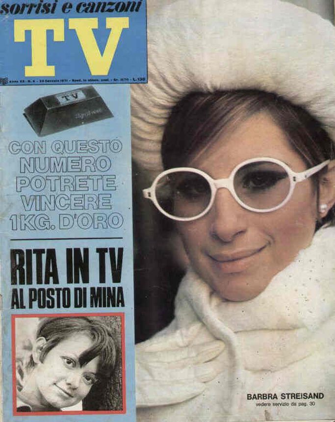 SORRISI E CANZONI TV magazine side cover Issue 4 24 January 1971