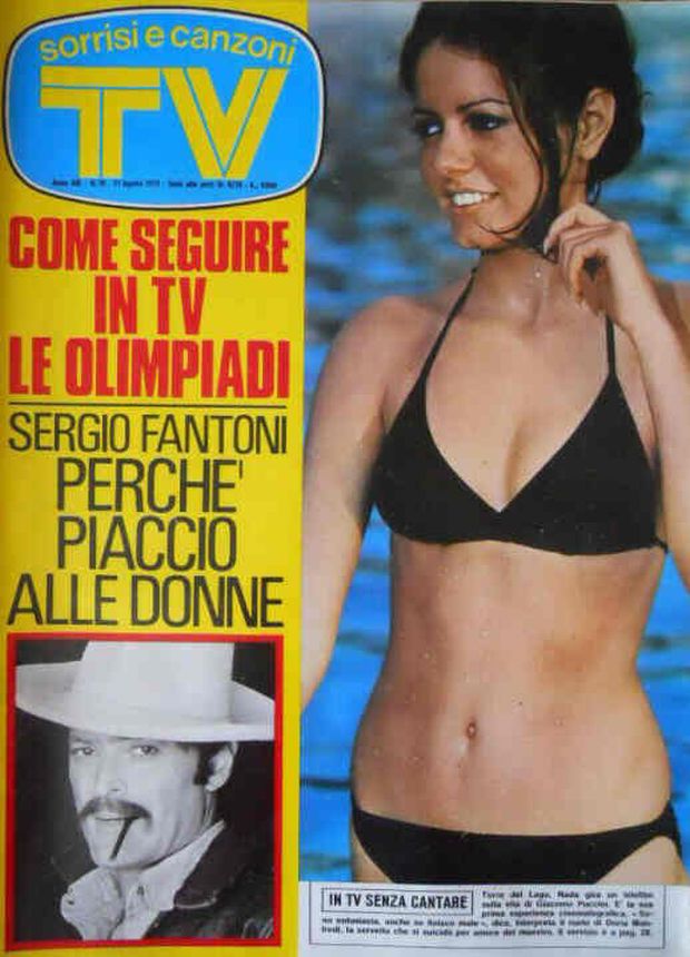 SORRISI E CANZONI TV magazine side cover Issue 35 27 August 1972