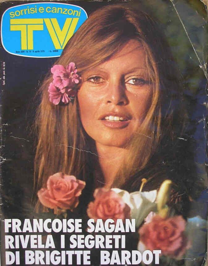 SORRISI E CANZONI TV magazine side cover Issue 14 5 April 1975