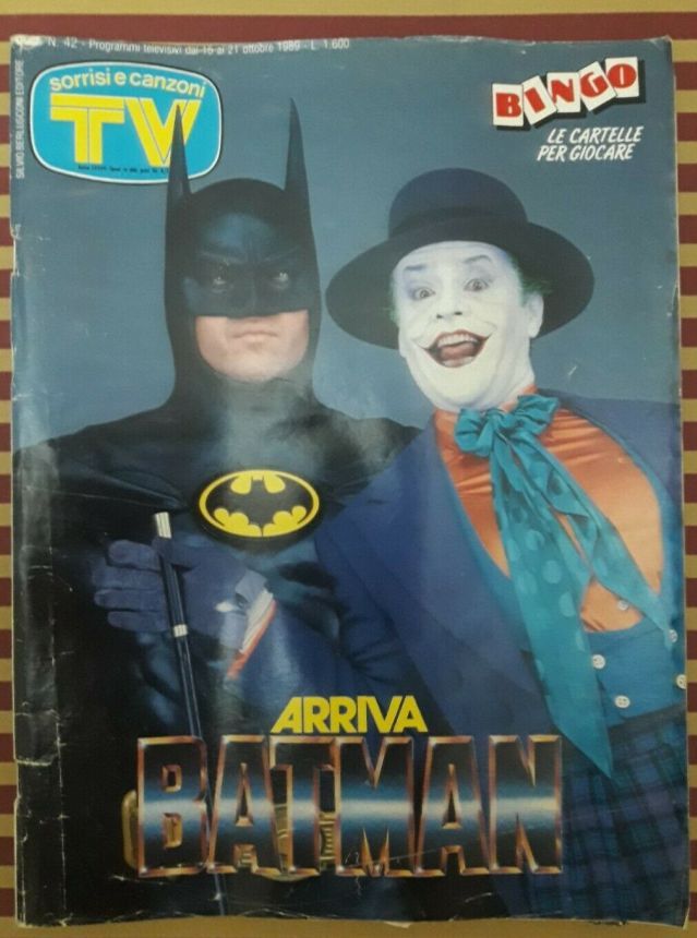 SORRISI E CANZONI TV magazine side cover Issue 42 15 October 1989