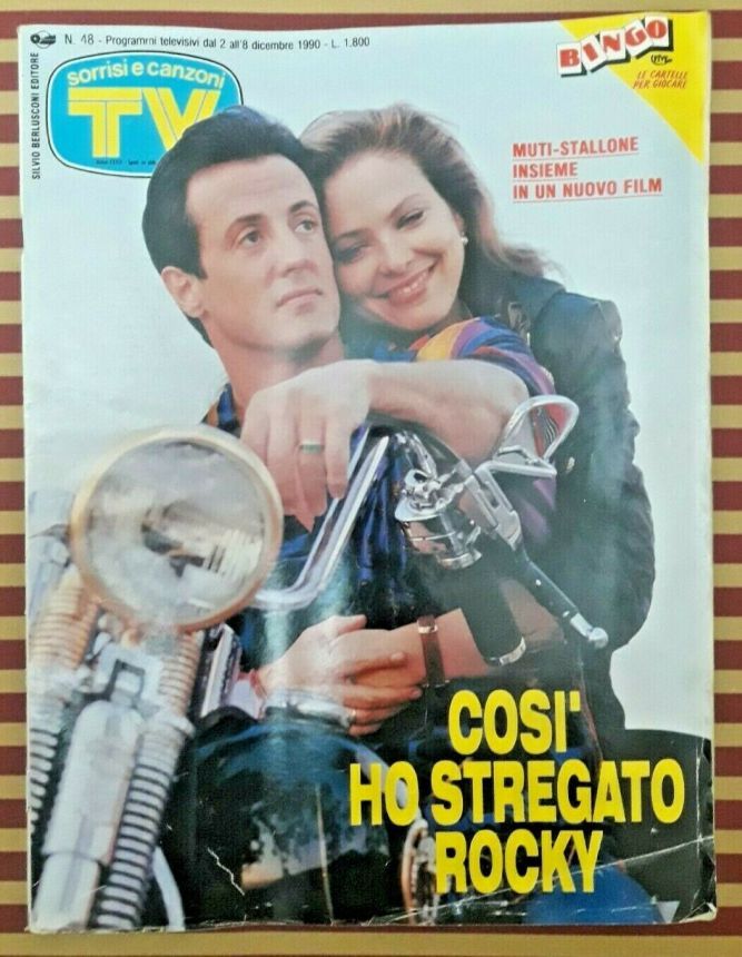 SORRISI E CANZONI TV magazine side cover Issue 48 2 December 1990