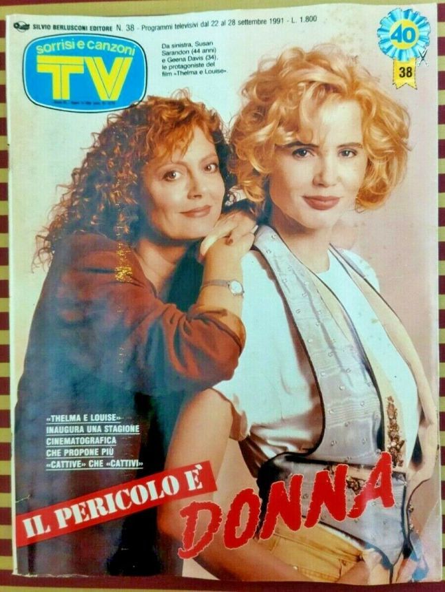 SORRISI E CANZONI TV magazine side cover Issue 38 22 September 1991