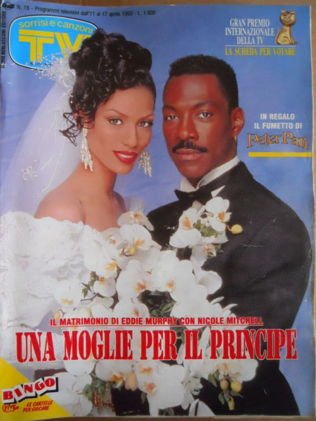 SORRISI E CANZONI TV magazine side cover Issue 15 11 April 1993