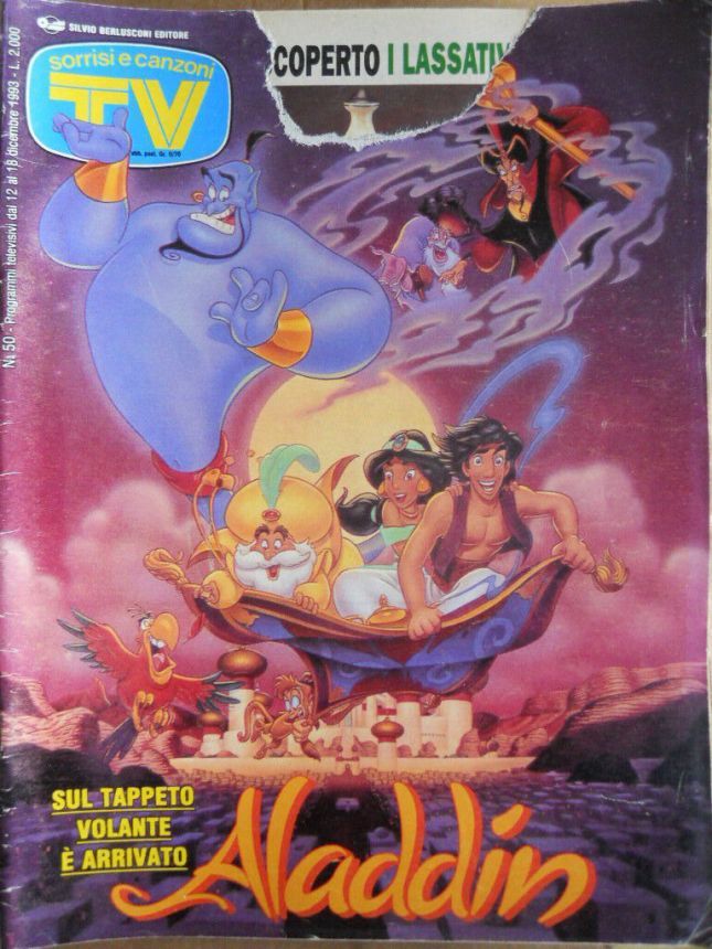 SORRISI E CANZONI TV magazine side cover Issue 50 12 December 1993