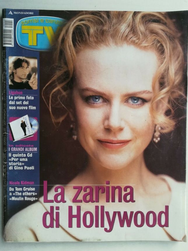 SORRISI E CANZONI TV magazine side cover Issue 41 7 October 2001