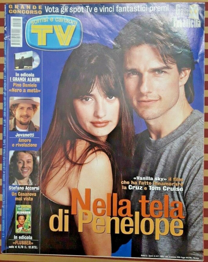 SORRISI E CANZONI TV magazine side cover Issue 6 3 February 2002