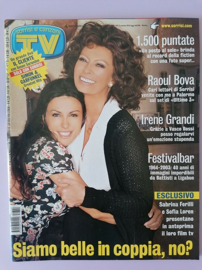 SORRISI E CANZONI TV magazine side cover Issue 22 31 May 2003