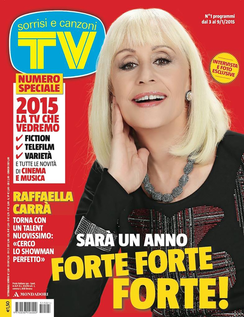 SORRISI E CANZONI TV magazine side cover Issue 1 3 January 2015