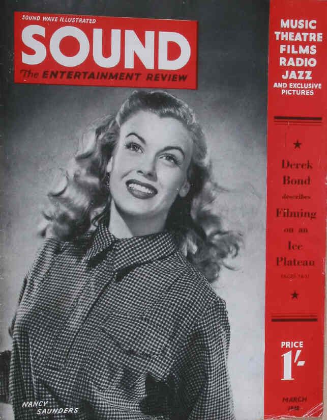 SOUND (UK) magazine side cover March 1957