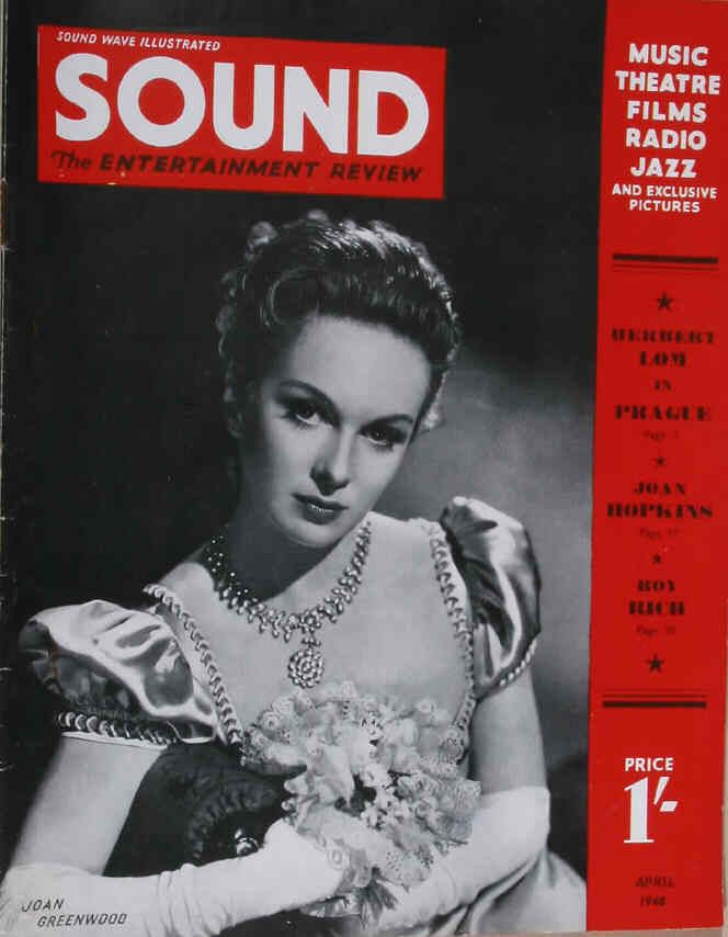 SOUND (UK) magazine side cover April 1948