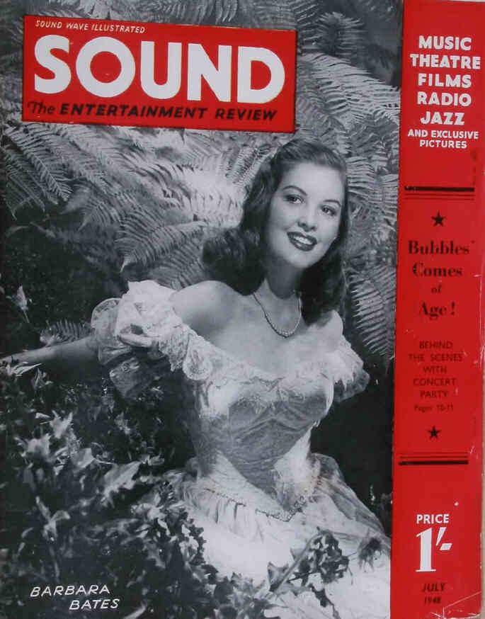 SOUND (UK) magazine side cover July 1948