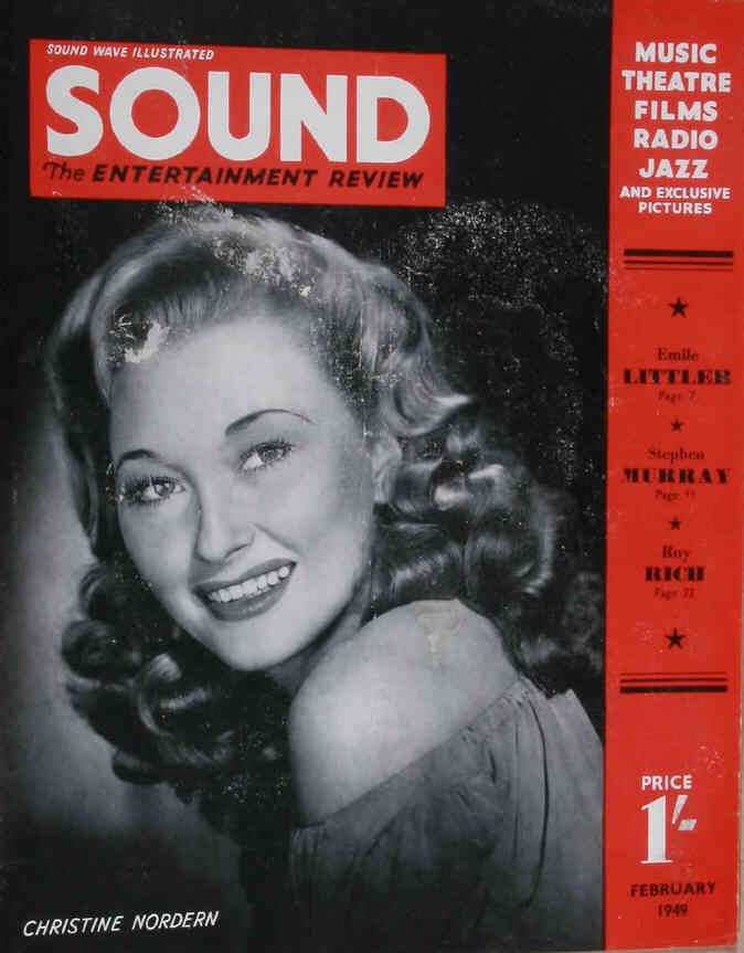 SOUND (UK) magazine side cover February 1949