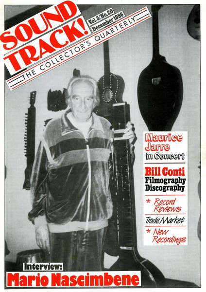 SOUNDTRACK magazine side cover Issue 20  1986