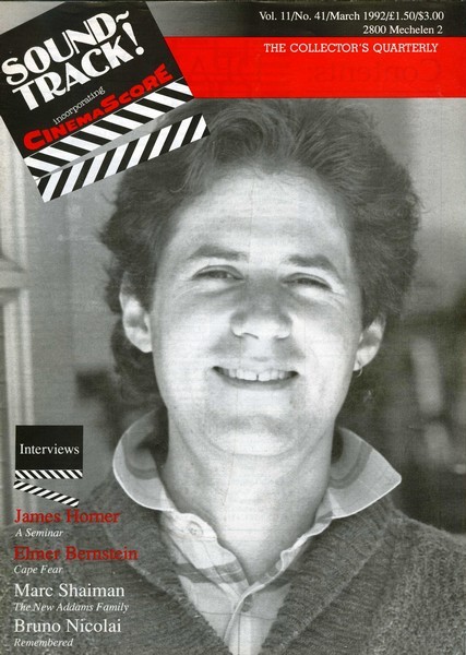 SOUNDTRACK magazine side cover Issue 41  1992