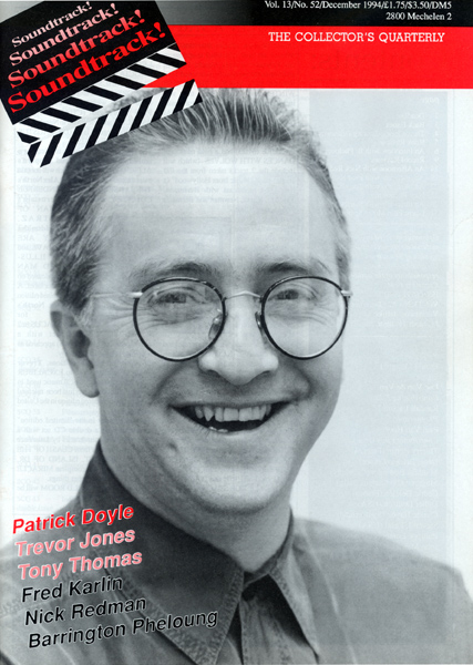 SOUNDTRACK magazine side cover Issue 52  1994