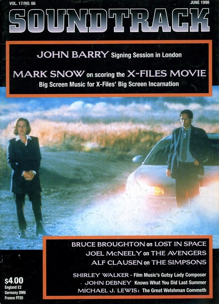 SOUNDTRACK magazine side cover Issue 66  1998
