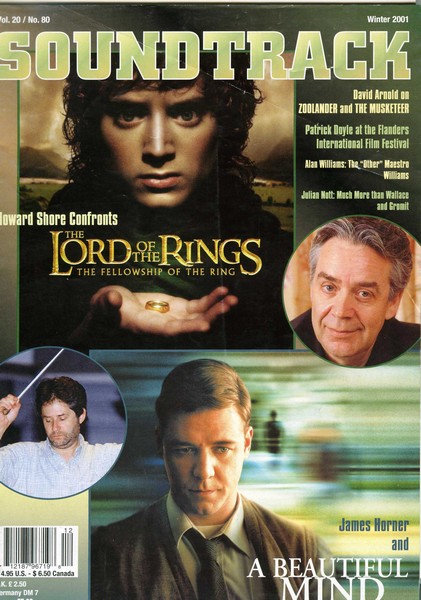 SOUNDTRACK magazine side cover Issue 80  2001