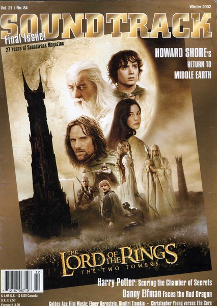 SOUNDTRACK magazine side cover Issue 84  2002