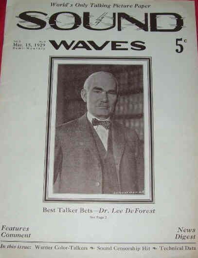 SOUND WAVES magazine side cover  Vol 2 No 5 15 March 1929