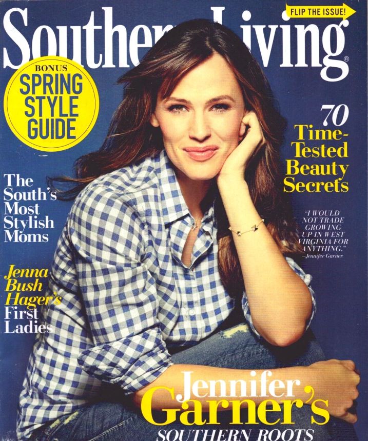 SOUTHERN LIVING magazine side cover  March 2015