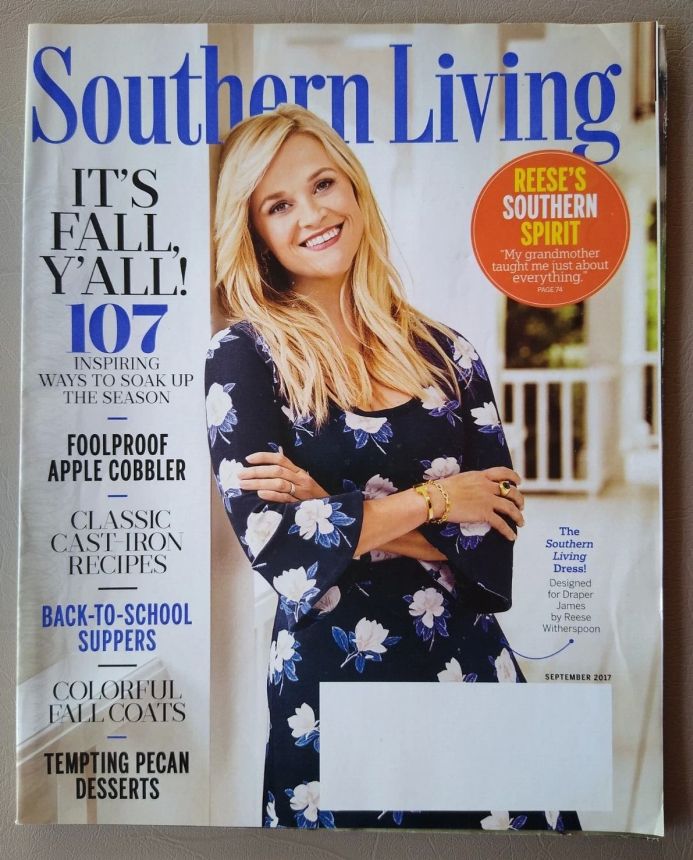 SOUTHERN LIVING magazine side cover  September 2017