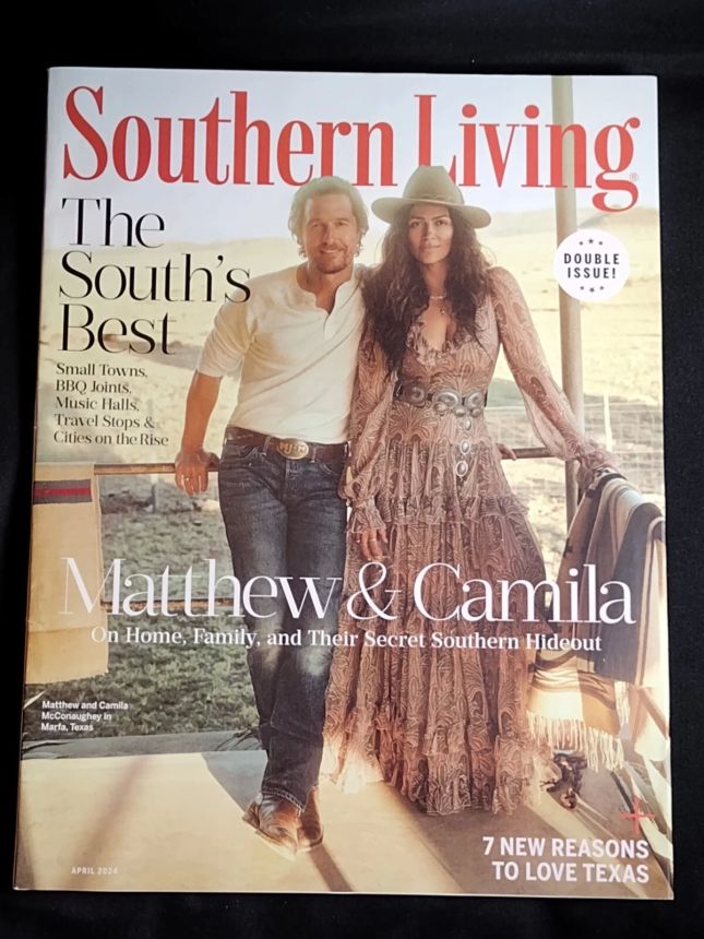 SOUTHERN LIVING magazine side cover  April 2024