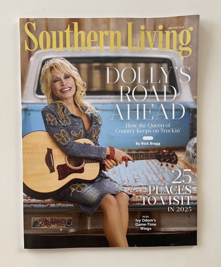 SOUTHERN LIVING magazine side cover  January/February 2025