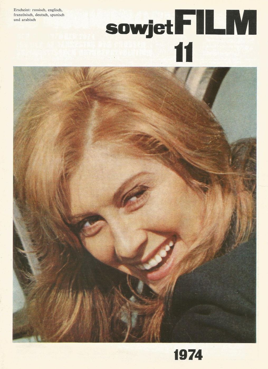 SOWJET FILM magazine side cover  November 1974